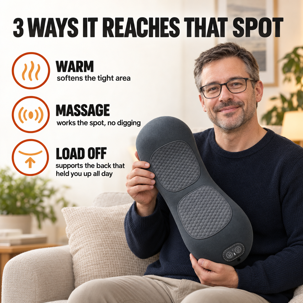 VeltroEase GuardRelease™ 3-in-1 Lower Back Massager